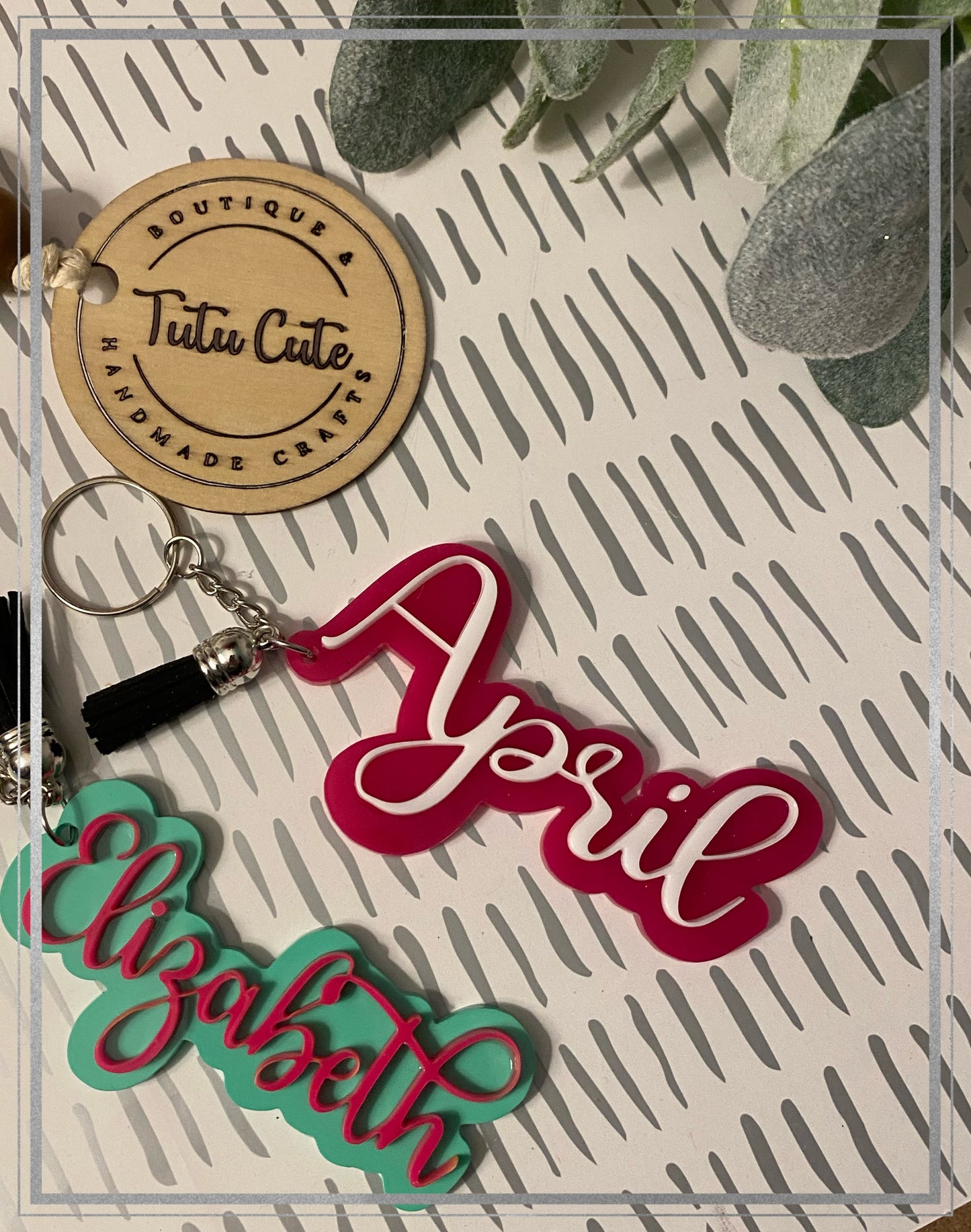 Personalized tag keychain