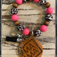 Custom leopard wristlet