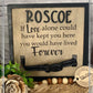 Pet memorial plaque for collar