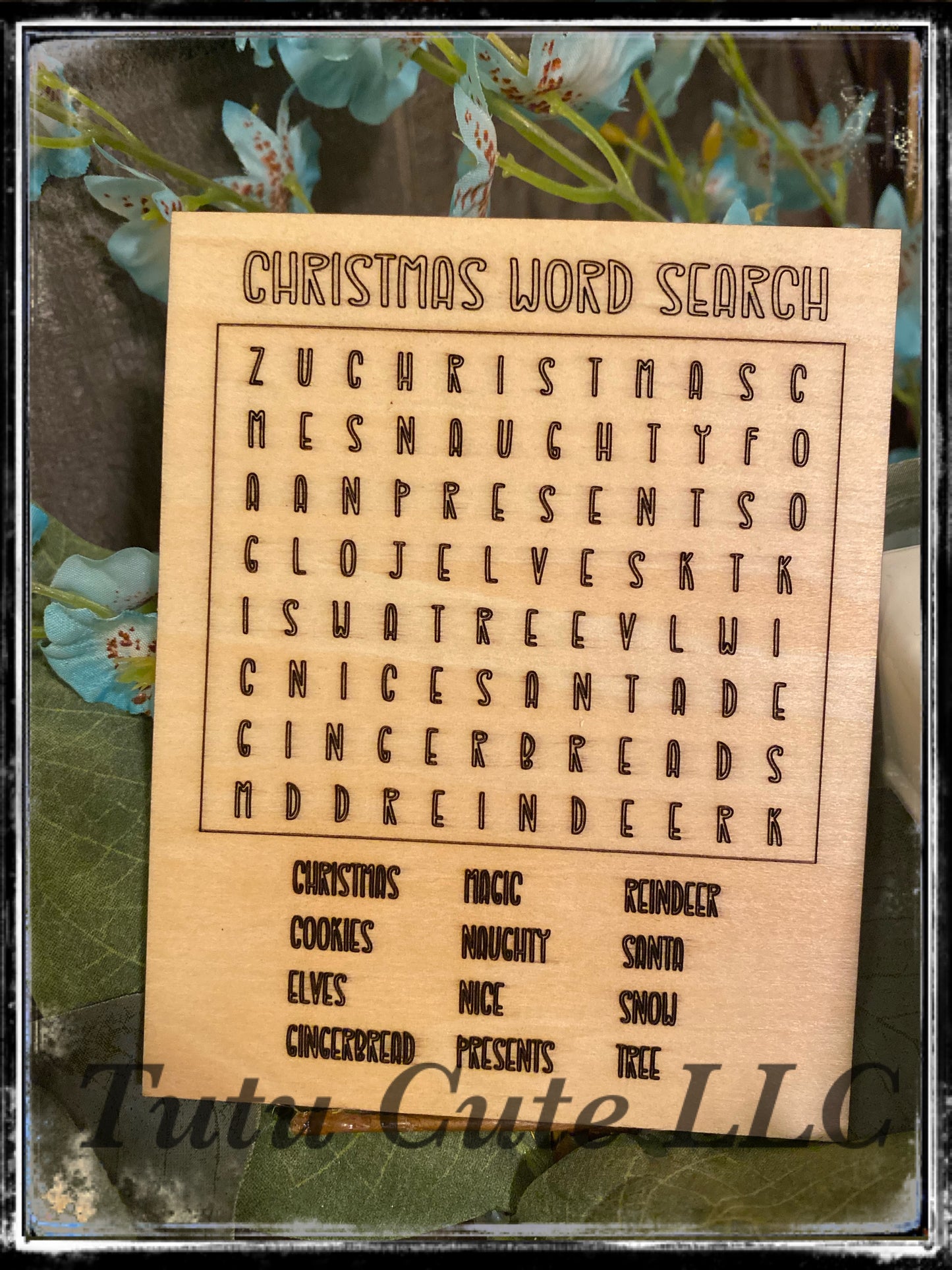 Elf word search card (elf not included)