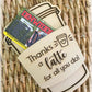 Coffee cup gift cardholder